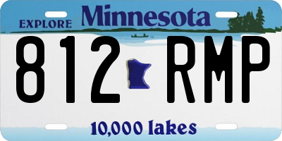 MN license plate 812RMP