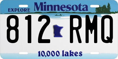 MN license plate 812RMQ