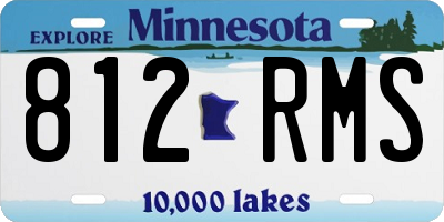 MN license plate 812RMS