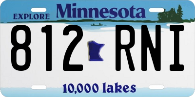 MN license plate 812RNI