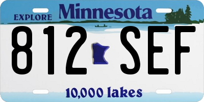 MN license plate 812SEF