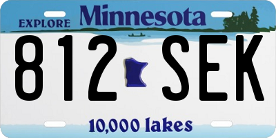 MN license plate 812SEK