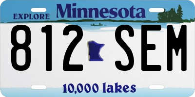 MN license plate 812SEM