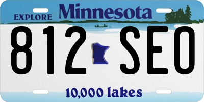 MN license plate 812SEO