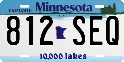 MN license plate 812SEQ