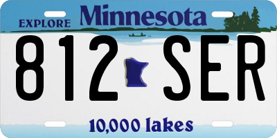 MN license plate 812SER