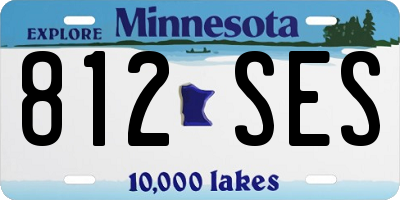 MN license plate 812SES