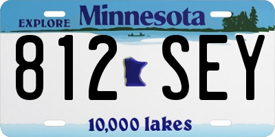 MN license plate 812SEY