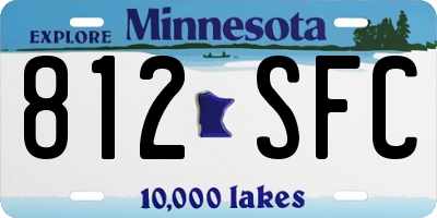 MN license plate 812SFC