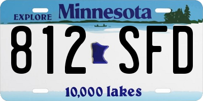 MN license plate 812SFD