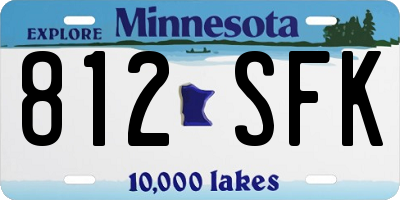 MN license plate 812SFK