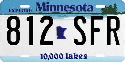 MN license plate 812SFR