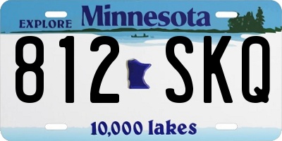 MN license plate 812SKQ
