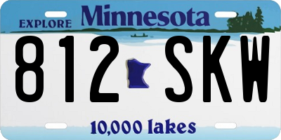 MN license plate 812SKW