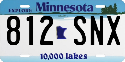 MN license plate 812SNX