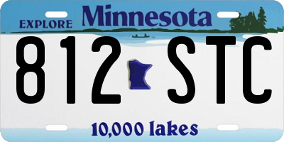 MN license plate 812STC