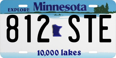MN license plate 812STE