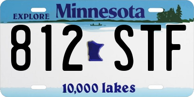 MN license plate 812STF