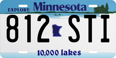 MN license plate 812STI