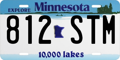 MN license plate 812STM