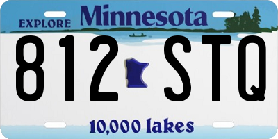 MN license plate 812STQ