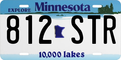 MN license plate 812STR