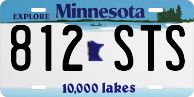MN license plate 812STS