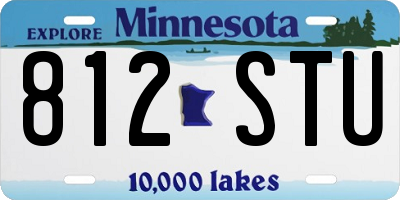 MN license plate 812STU