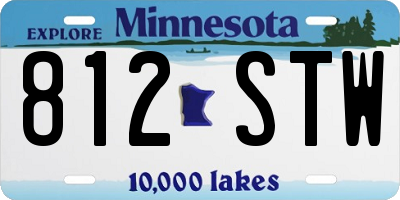 MN license plate 812STW
