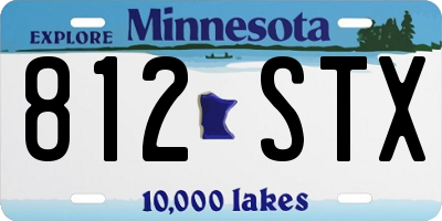 MN license plate 812STX
