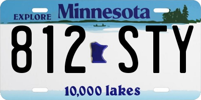 MN license plate 812STY