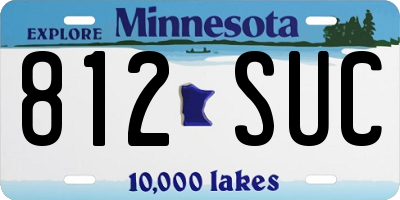 MN license plate 812SUC
