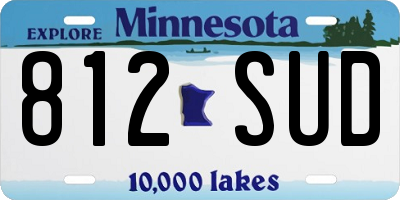 MN license plate 812SUD