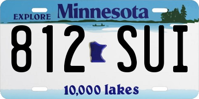 MN license plate 812SUI