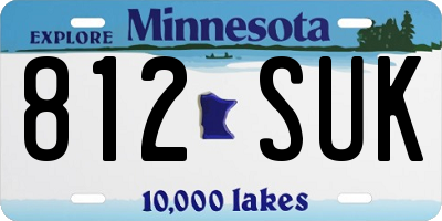 MN license plate 812SUK