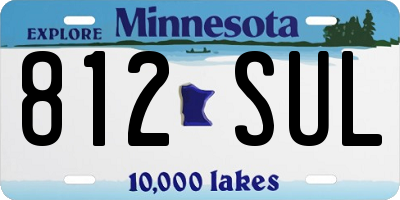 MN license plate 812SUL