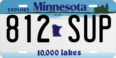 MN license plate 812SUP