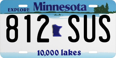 MN license plate 812SUS