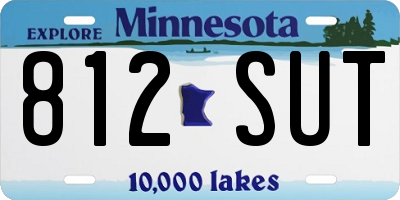 MN license plate 812SUT