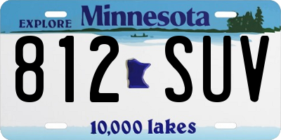 MN license plate 812SUV