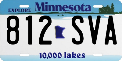 MN license plate 812SVA