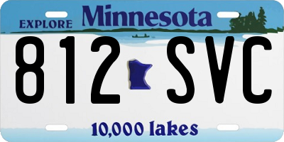 MN license plate 812SVC