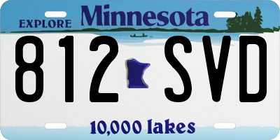 MN license plate 812SVD