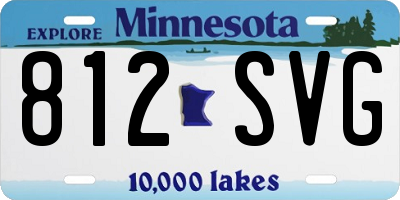 MN license plate 812SVG