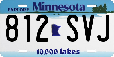 MN license plate 812SVJ