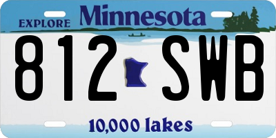 MN license plate 812SWB