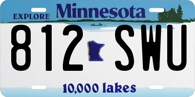 MN license plate 812SWU