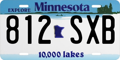 MN license plate 812SXB