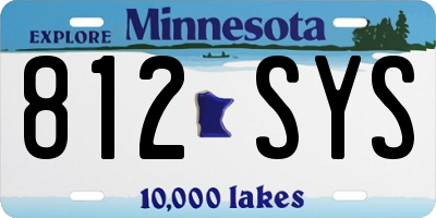 MN license plate 812SYS