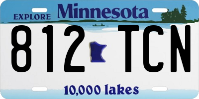 MN license plate 812TCN